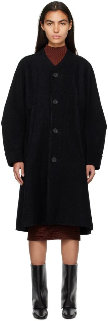 ISSEY MIYAKE Black Paneled Coat 1