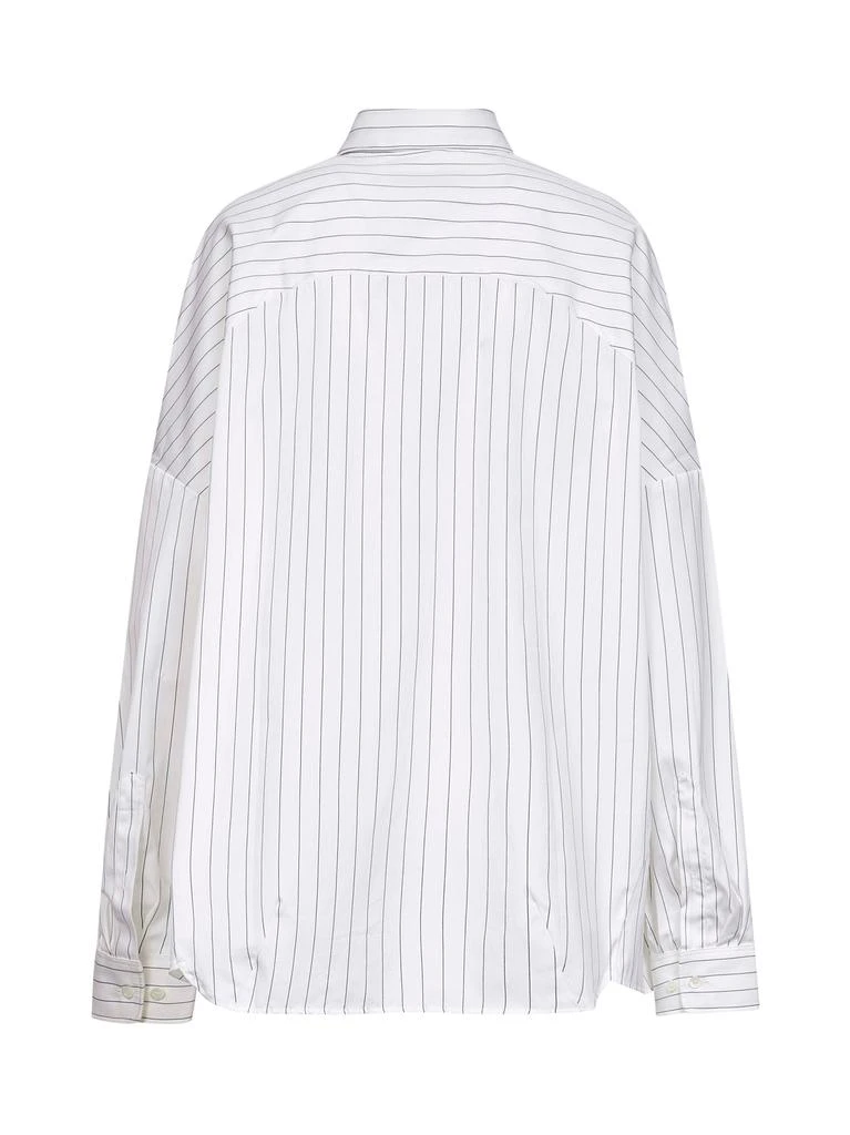 Dries Van Noten DRIES VAN NOTEN | White striped cotton cocoon shirt | Women | XS 2