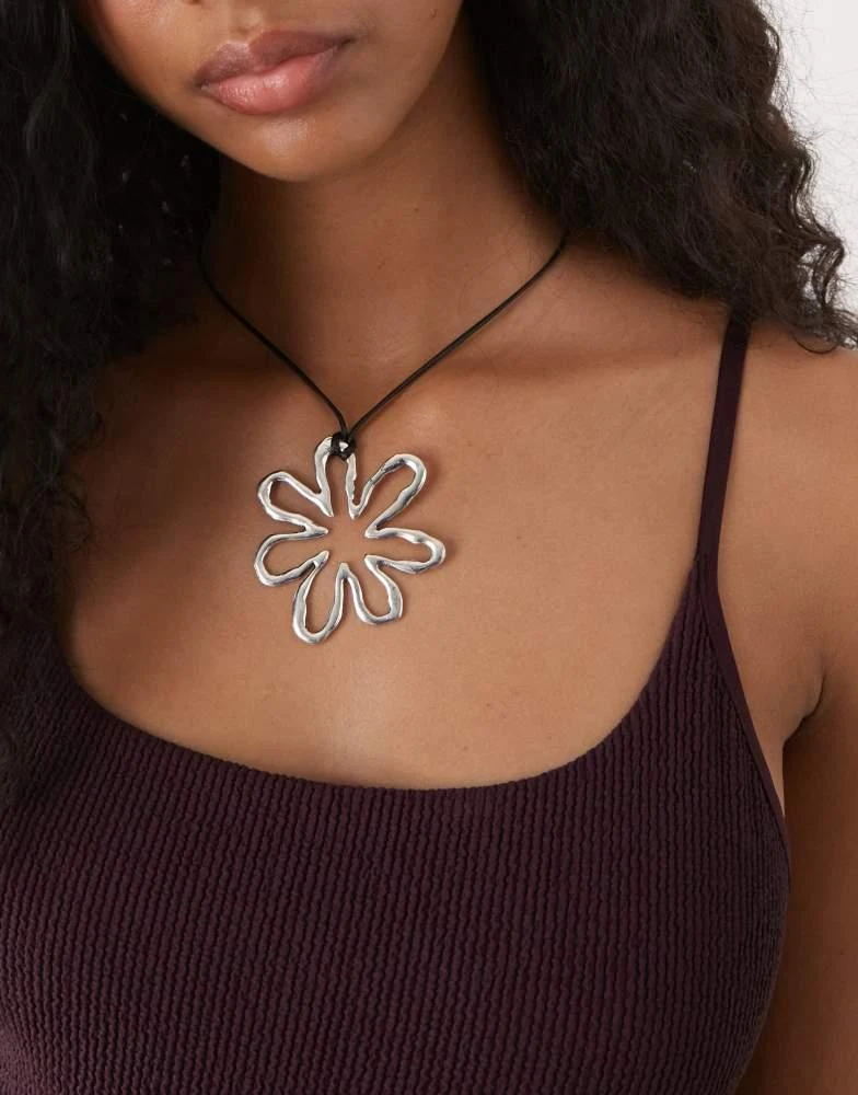 Monki Monki mix and match crinkle scoop neck high leg swimsuit in plum 2