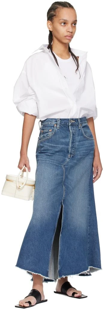 Citizens of Humanity Navy Mina Denim Midi Skirt 4