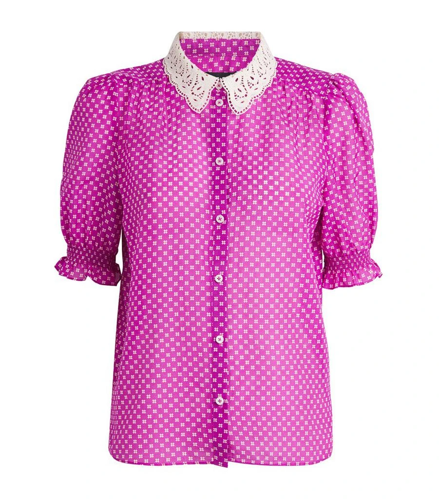 ME+EM Cotton-Silk Crosses Blouse 1