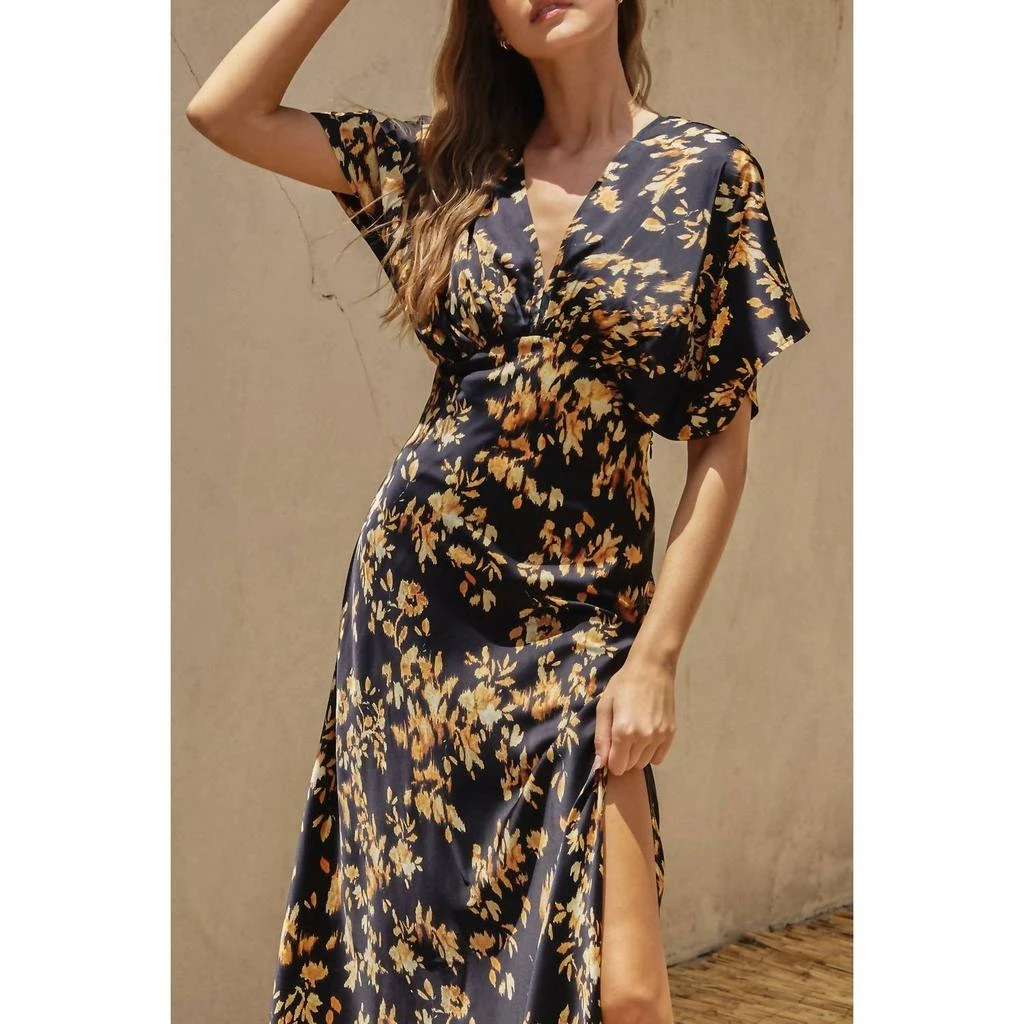 Dress Forum Dress Forum - Satin Blouson Maxi Dress 5