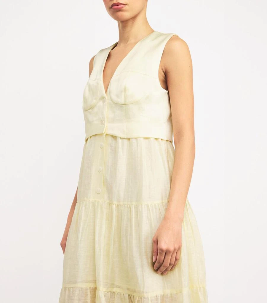 Sandro Paris Linen-Blend Tailored Midi Dress - Dresses & Skirts -  BeyondStyle