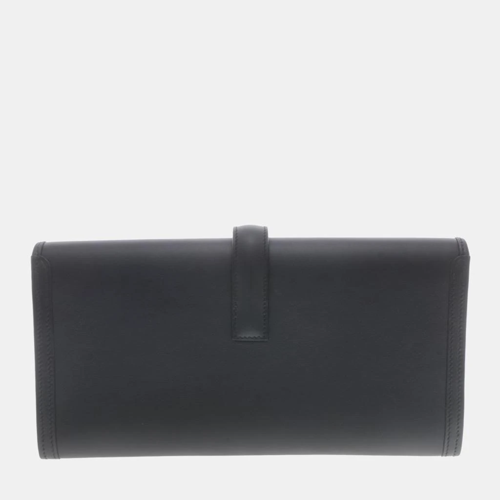 Hermes Hermes Black Leather Jige Elan Clutch 2