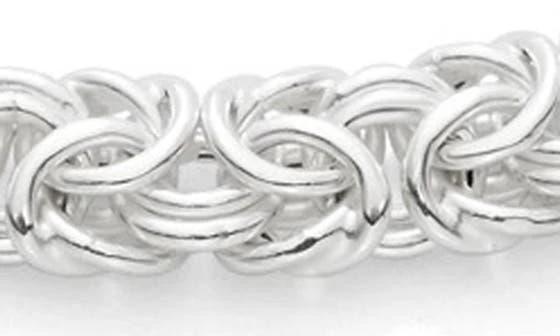 FZN Sterling Silver Byzantine Chain Necklace 2