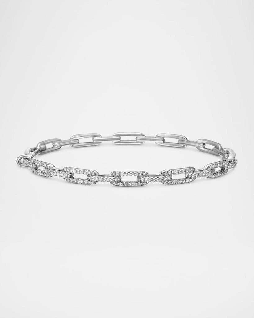 David Yurman 4mm Stax Chain Link Bracelet with Diamonds in 18K Gold 5