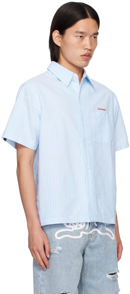 ICECREAM White & Blue Diner Striped Shirt