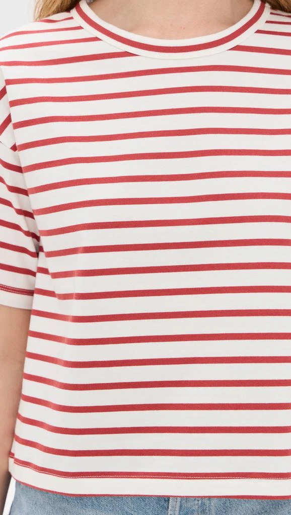 Madewell Everyday Boxy Crop Tee in Stripe 5