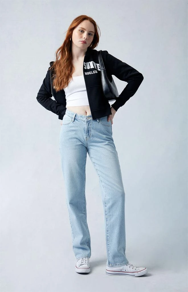 PacSun Eco Light Indigo V-Dip Dad Jeans 2