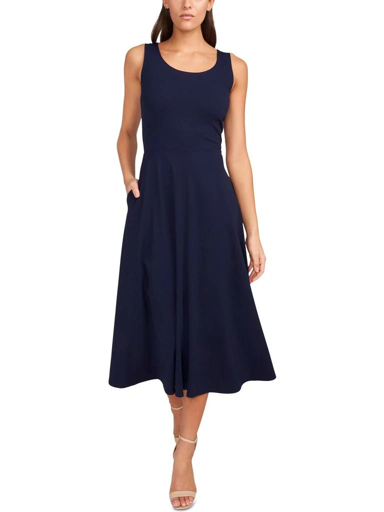 MSK Petites Womens Sleeveless Midi Fit & Flare Dress 1