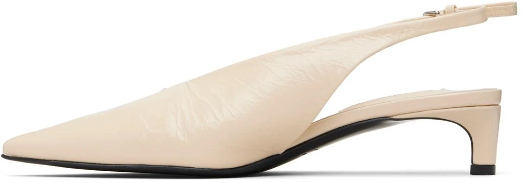 Jil Sander Off-White Slingback Heels 3