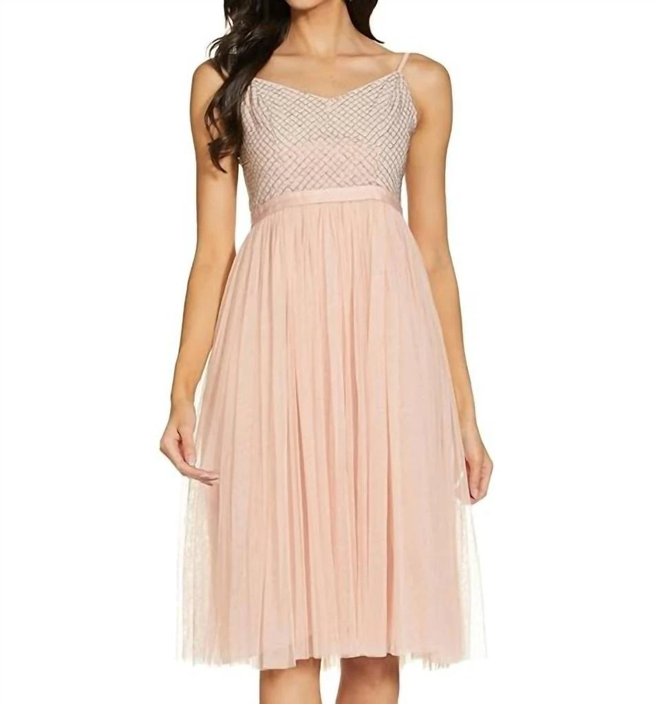 Needle & Thread Coppelia Dress In Peach 1