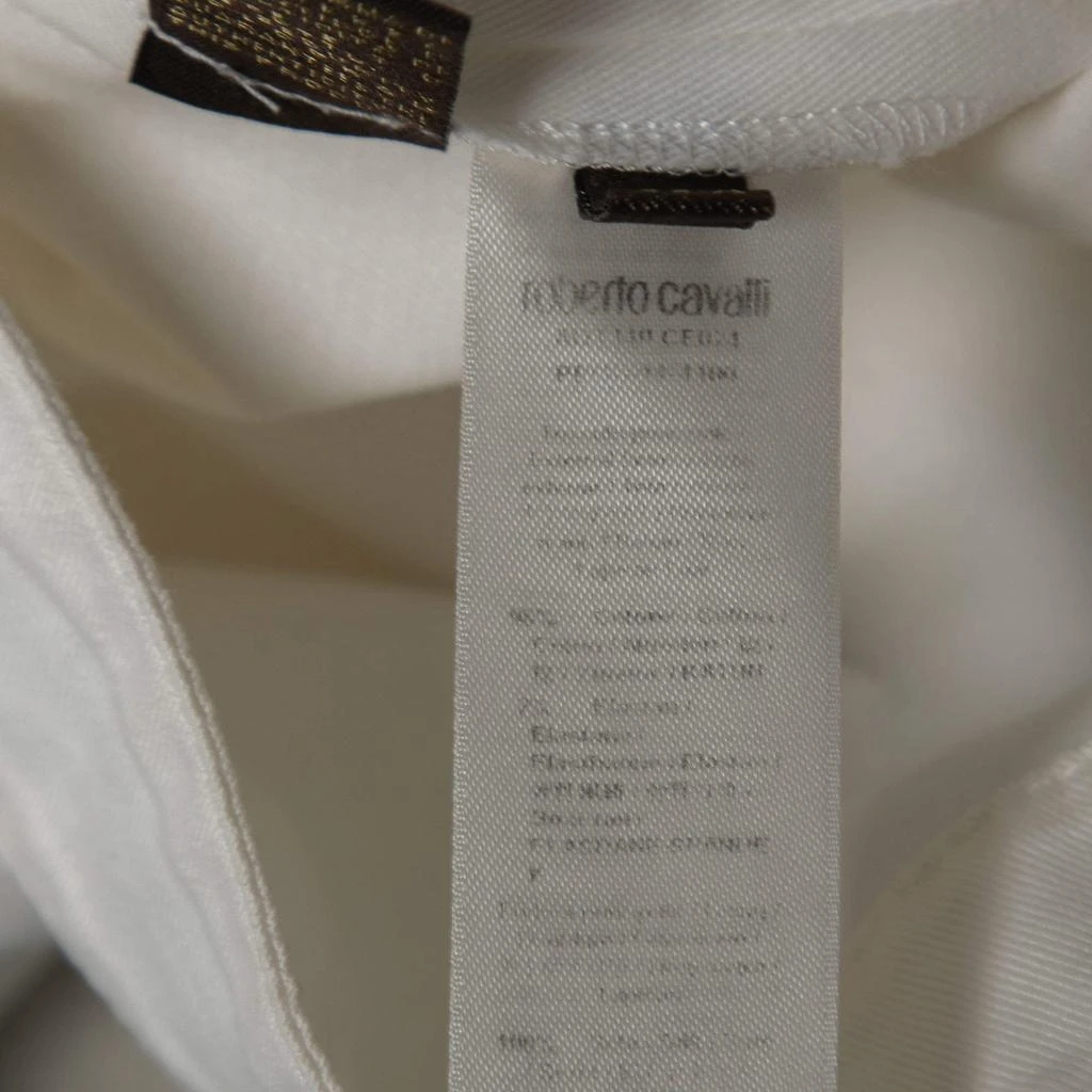Roberto Cavalli Roberto Cavalli White Cotton Lace-Up Playsuit S 5