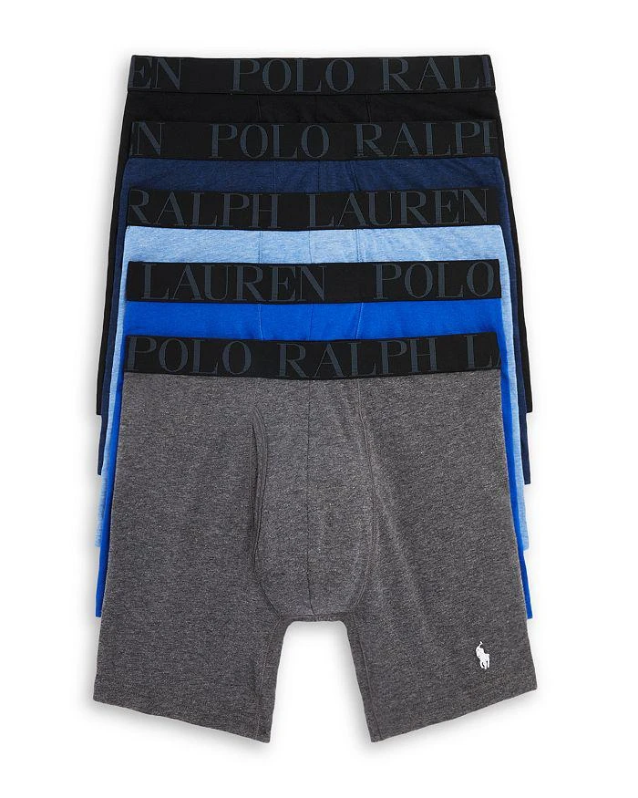 Ralph Lauren Stretch Logo Waistband Classic Fit Boxer Briefs, Pack of 5 1