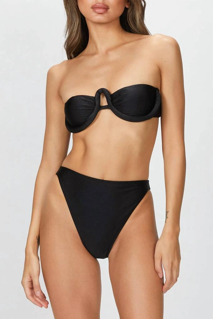 Adriana Degreas Adriana Degreas - SOLID HIGH-LEG STRAPLESS BIKINI SET 1