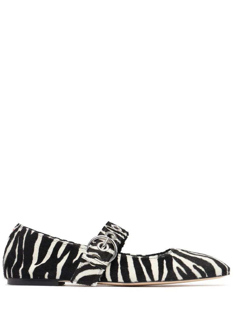 AEYDE 10mm Uma Zebra Print Ballerina Flats 1