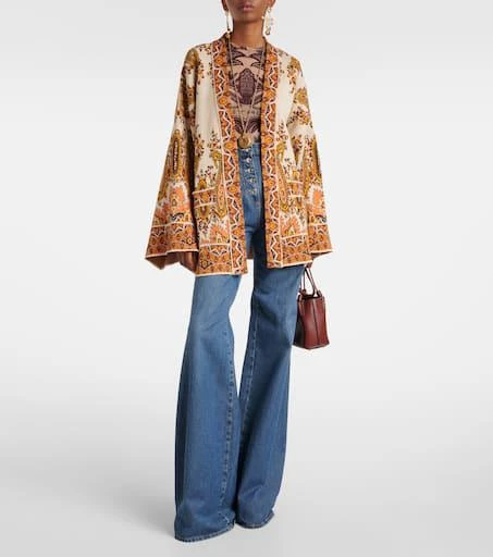 ETRO Jacquard cotton-blend wrap cardigan 2