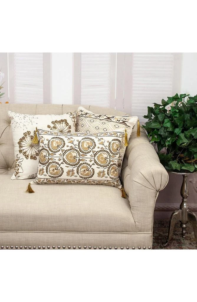 Parkland Periwinkle Beaded Accent Pillow 6