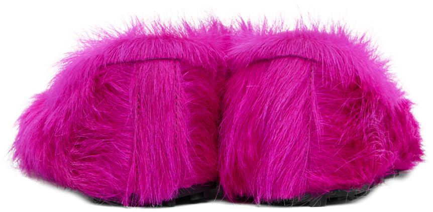 Marni Pink Calf-Hair Moc Loafers