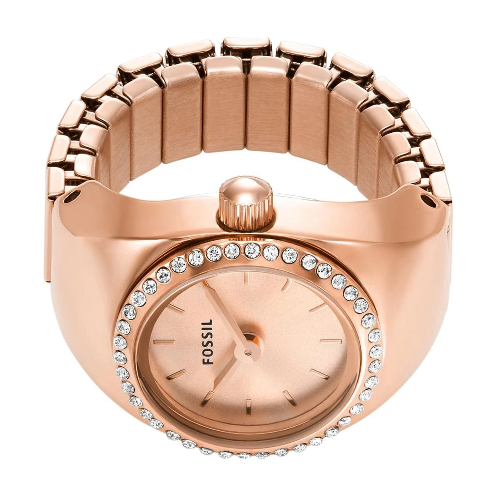 Fossil Women's Watch Ring Two-Hand, Rose Gold-Tone Stainless Steel Watch 2