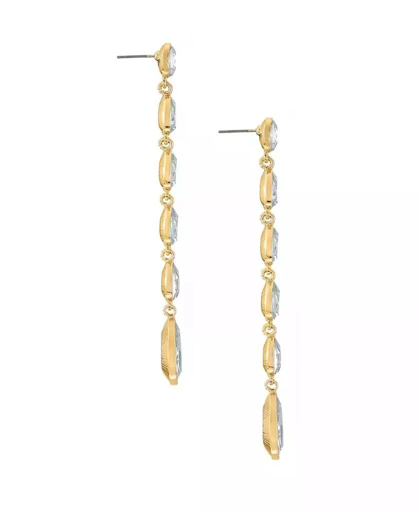 ETTIKA 18K Gold Plated Zinc Teardrop Linear Earrings 2