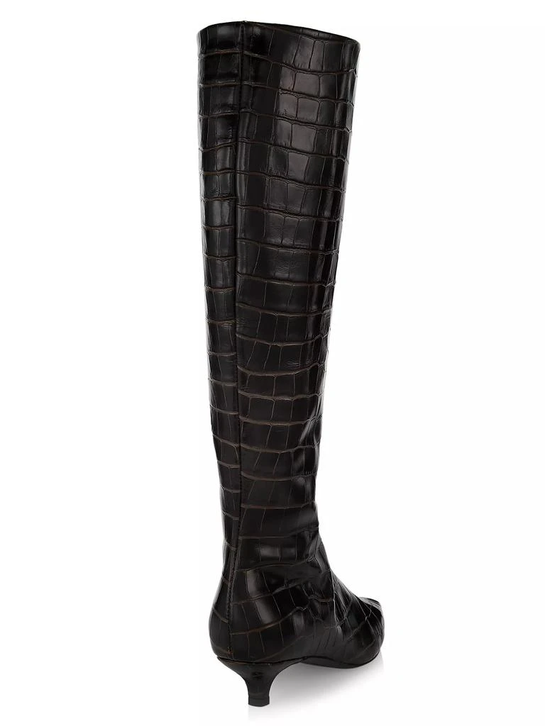 Totême Crocodile-Embossed Leather Knee-High Boots 3