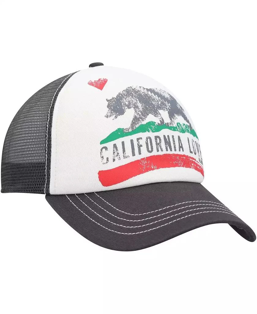 Billabong Women's White, Charcoal Pitstop Trucker Snapback Hat 3