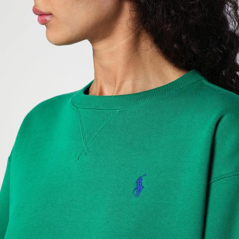 Ralph Lauren Green crew-neck sweatshirt with logo 4