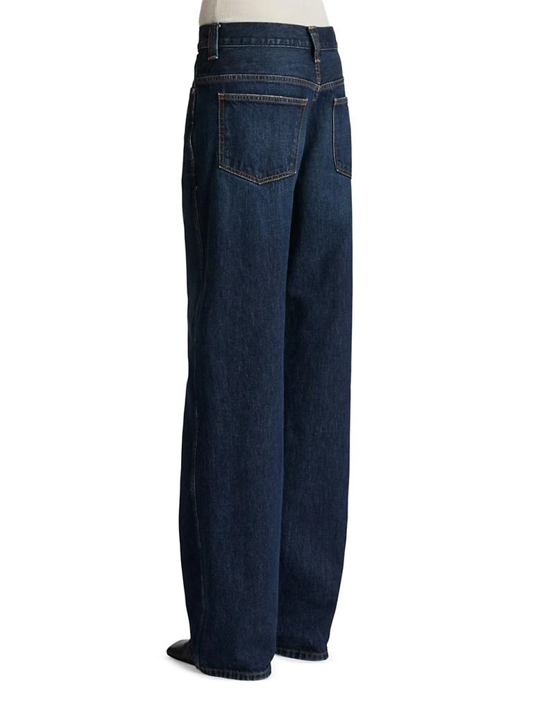 Khaite Bonnie Low-Rise Relaxed Wide-Leg Jeans 4