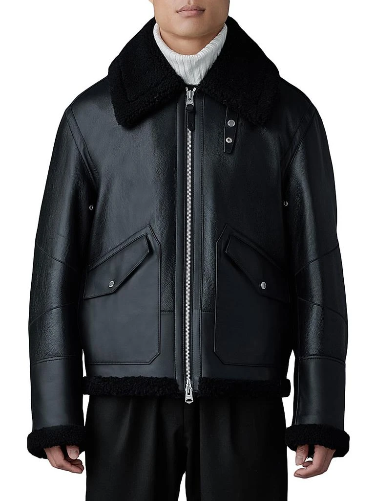 Mackage Atlas Shearling & Leather Aviator Jacket 3
