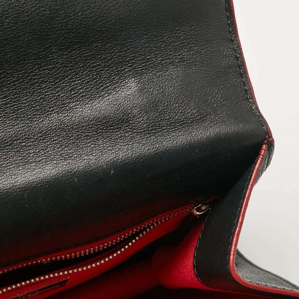 CH Carolina Herrera CH Carolina Herrera Black Embossed Leather Top Handle Bag 14