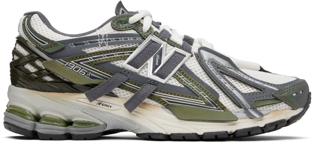 New Balance Off-White & Green 1906A Sneakers 1