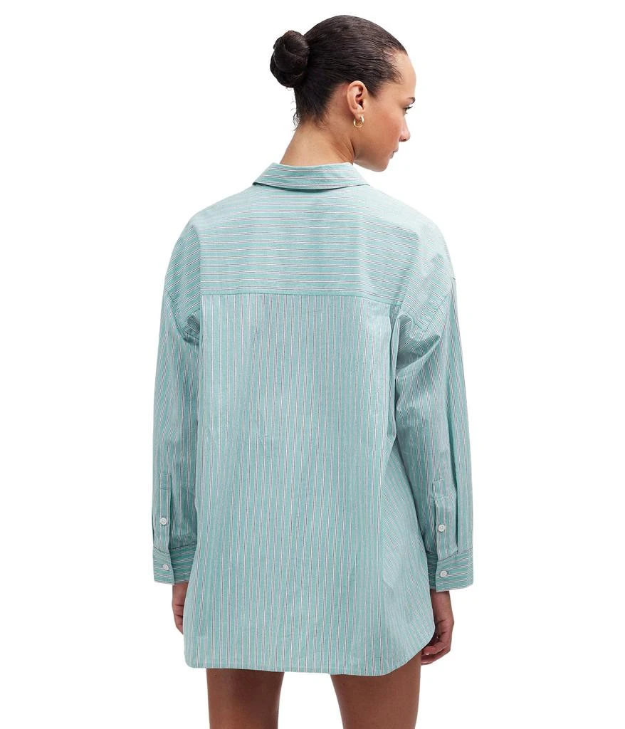 Madewell The Signature Poplin Oversized Shirt in Stripe 2