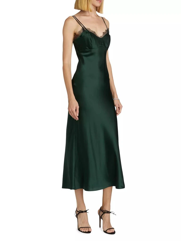 VERONICA BEARD Bixie Stretch Silk Slip Midi-Dress 3