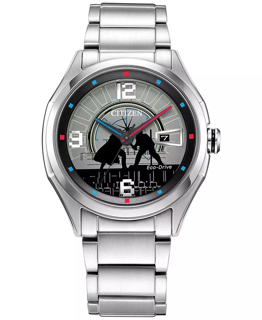 Citizen Luke & Vader Duel Silver-Tone Stainless Steel Bracelet Watch 41mm