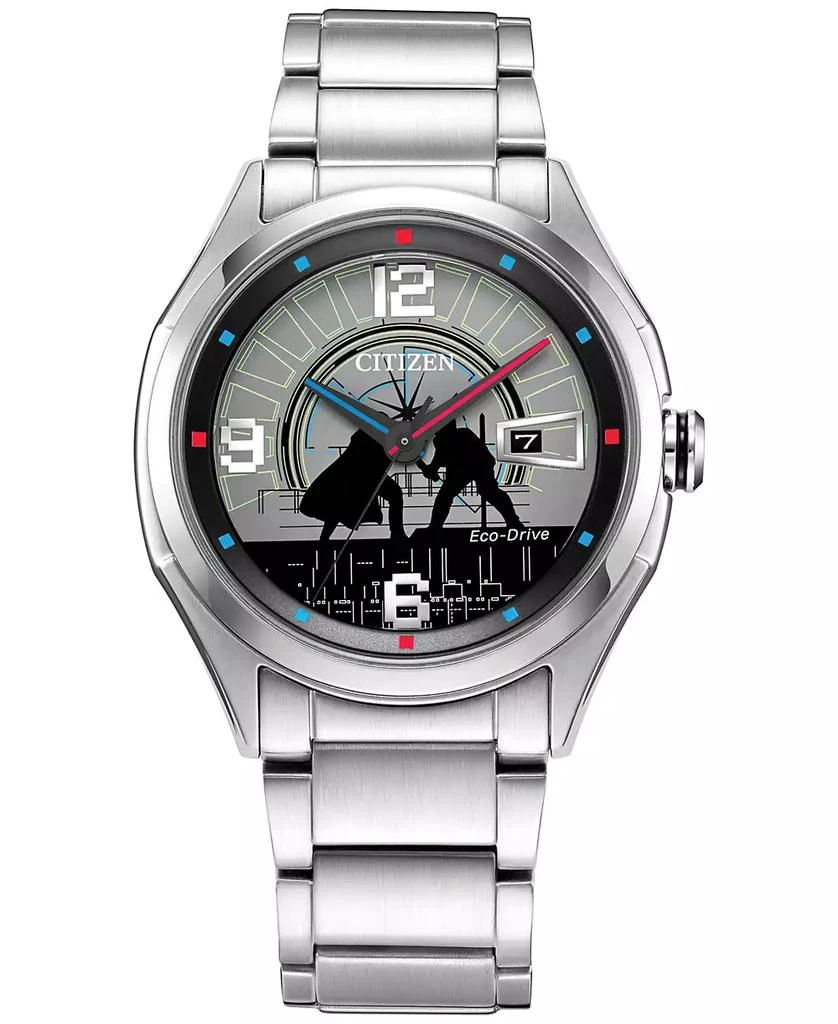 Citizen Luke & Vader Duel Silver-Tone Stainless Steel Bracelet Watch 41mm 1