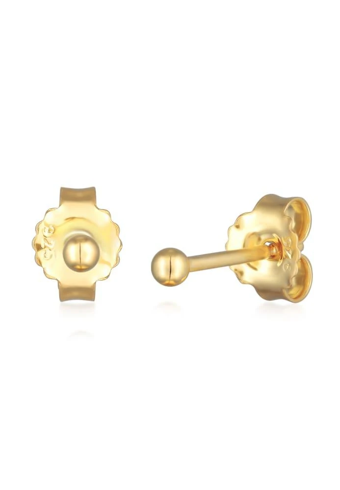 Elli Elli Earrings ladies stud earrings ball classic round in 925 sterling silver in gold 3