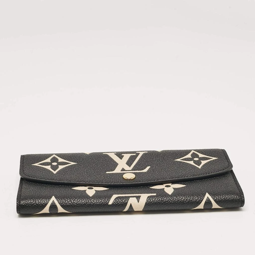Louis Vuitton Louis Vuitton Black/Beige Giant Monogram Empreinte Leather Emilie Wallet 5