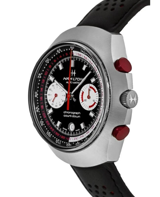 Hamilton Hamilton American Classic Chrono-Matic 50 Auto Chrono Limited Edition Black Dial Leather Strap Unisex Watch H51616731 2