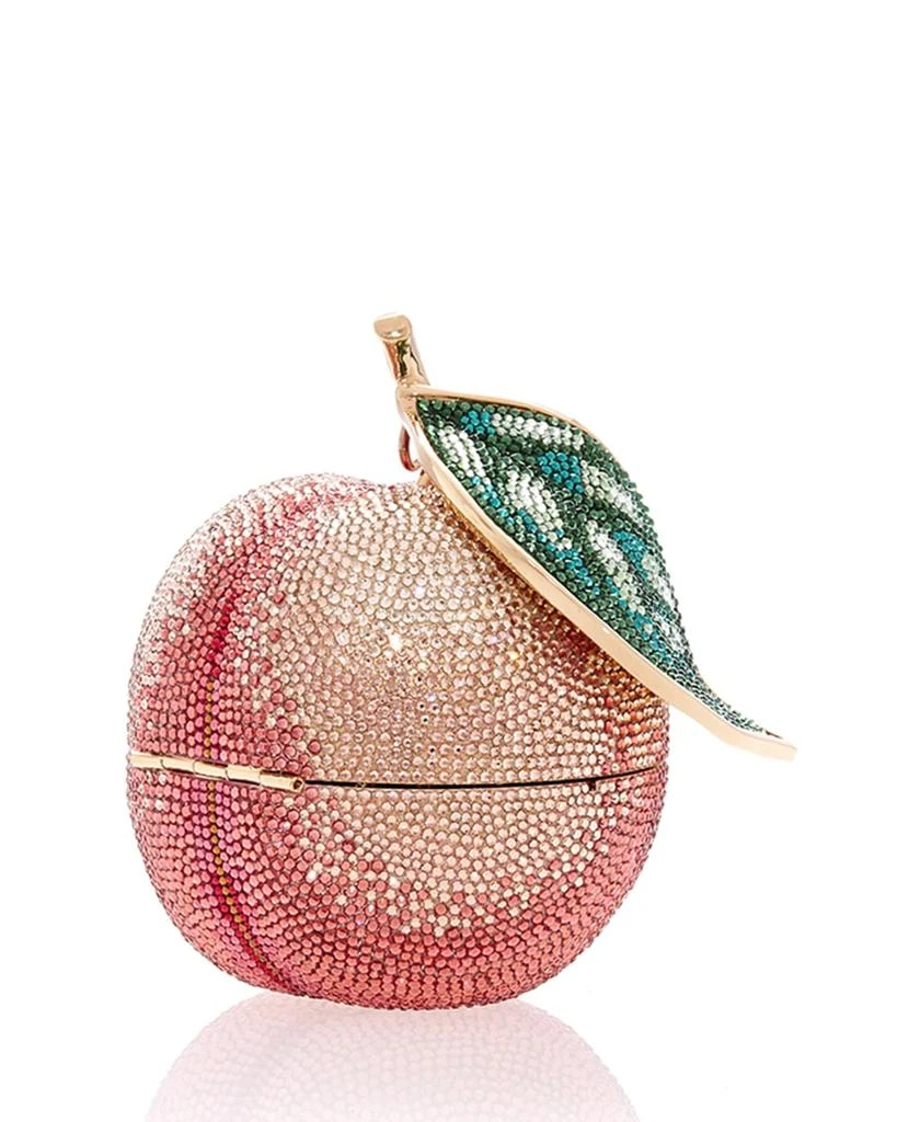 Judith Leiber Apple Peach Shimmery Clutch Bag 3