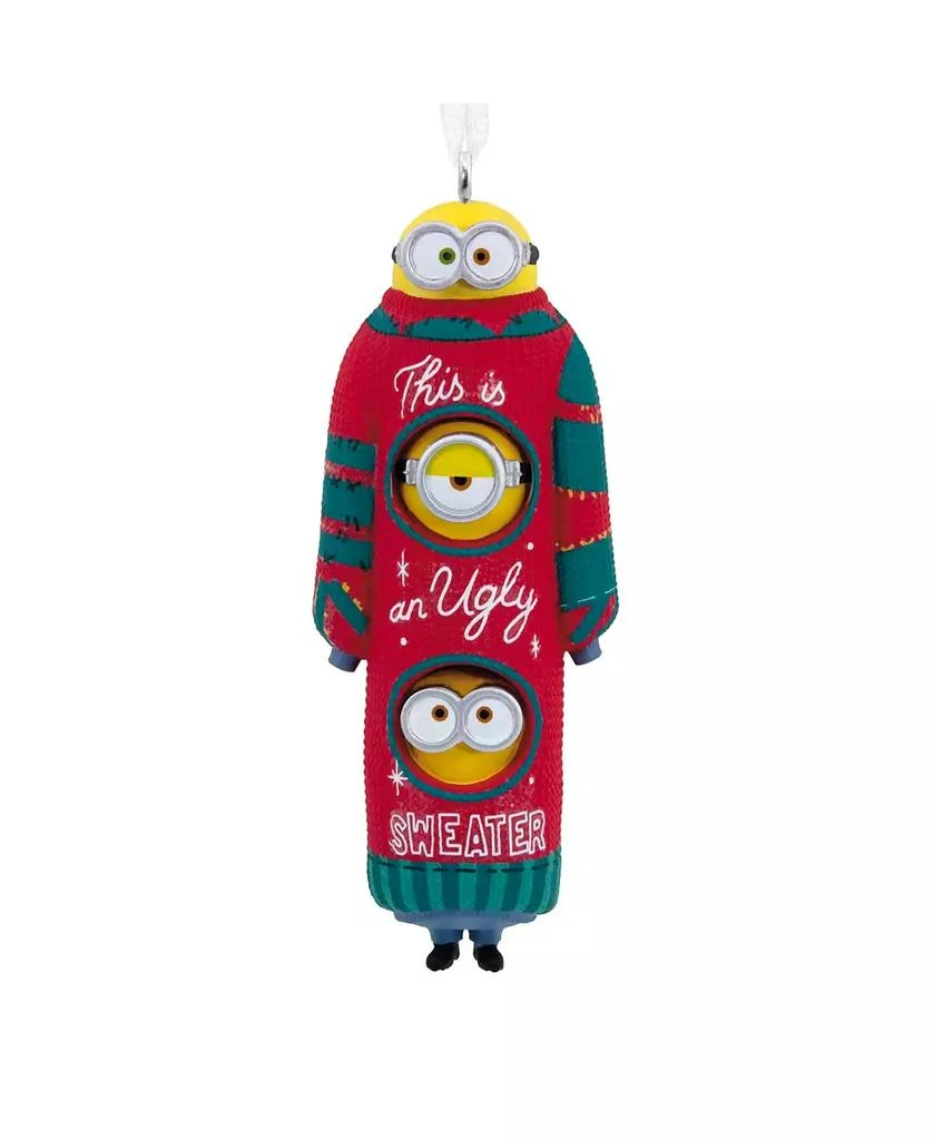 Hallmark Minions Bob, Kevin and Stuart in Ugly Christmas Sweater Ornament 1
