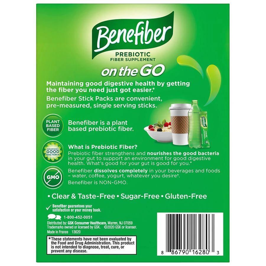 Benefiber Daily Prebiotic On the Go Fiber Supplement Powder Unflavored 2