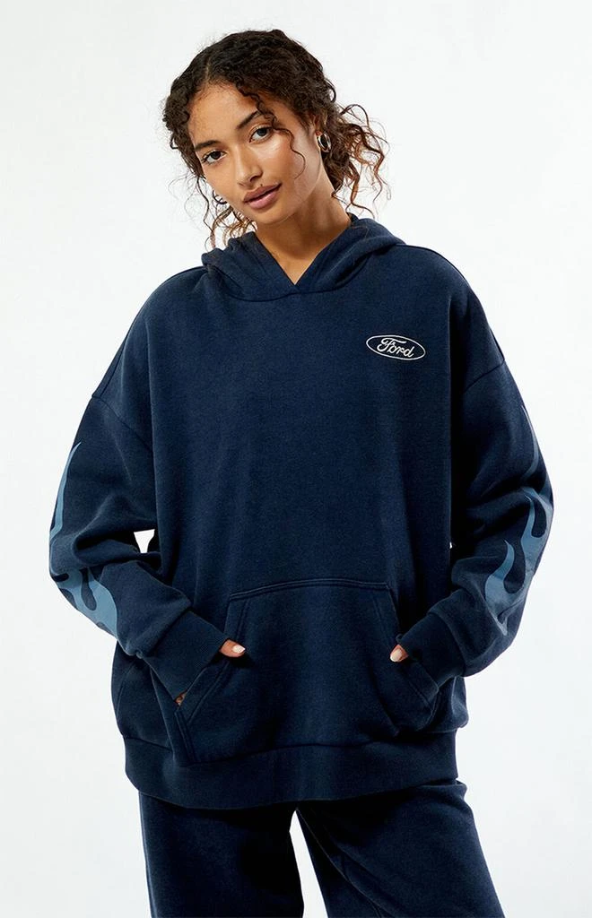 FORD Mustang Flames Oversized Hoodie 1