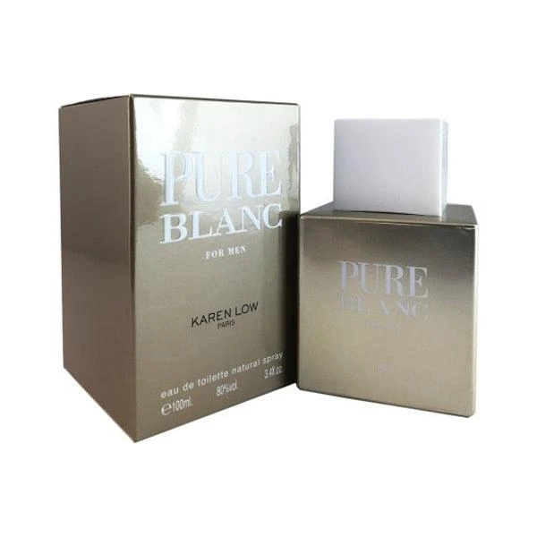 KAREN LOW Pure Blanc for Men Eau de Toilette Spray 3.3 oz 1