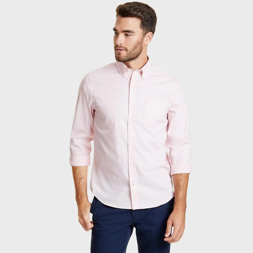 Nautica Mens Wrinkle-Resistant Wear To Work Poplin Shirt 6