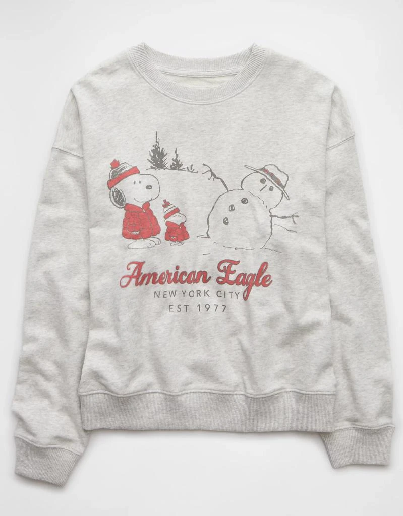 AE AE Snoopy Holiday Relaxed Crew Neck Sweatshirt 3