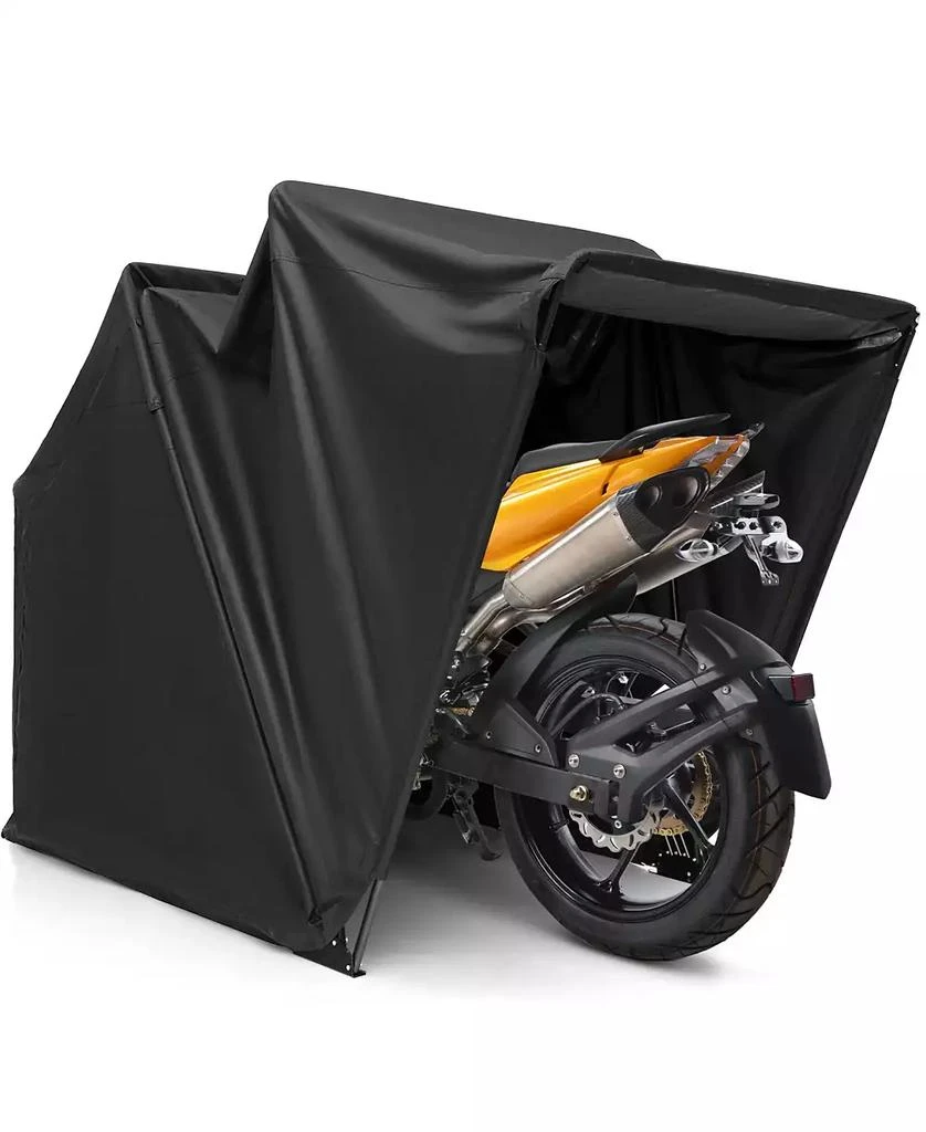 SKONYON Outdoor Motorcycle Shelter Waterproof Motorbike Storage Tent with Cover-Black 2
