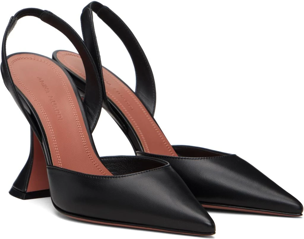 Amina Muaddi Black Holli 95 Sling Heels 4