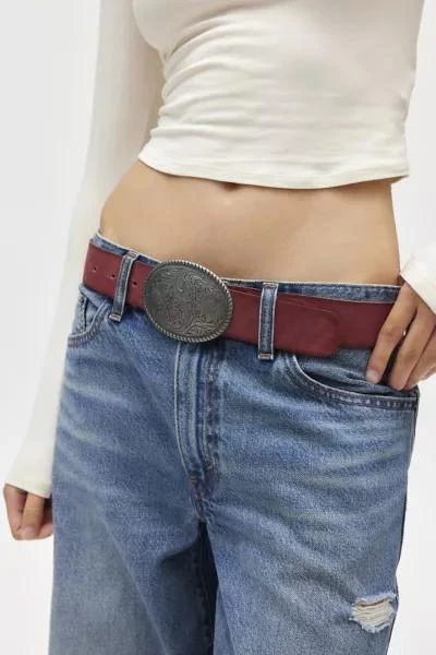 Urban Outfitters Pax Plate Buckle Leather Belt 1