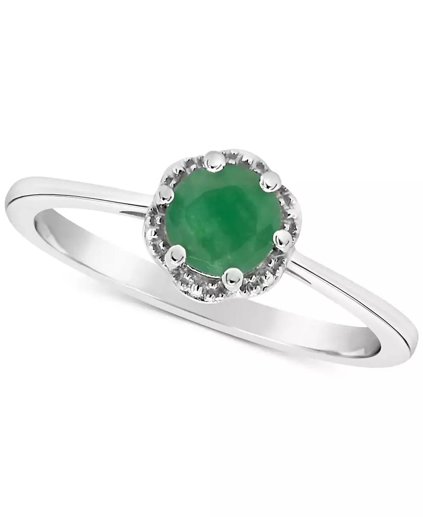 Macy's Emerald Six Prong Solitaire Ring (5/8 ct. t.w.) in Sterling Silver (Also in Ruby & Sapphire) 1